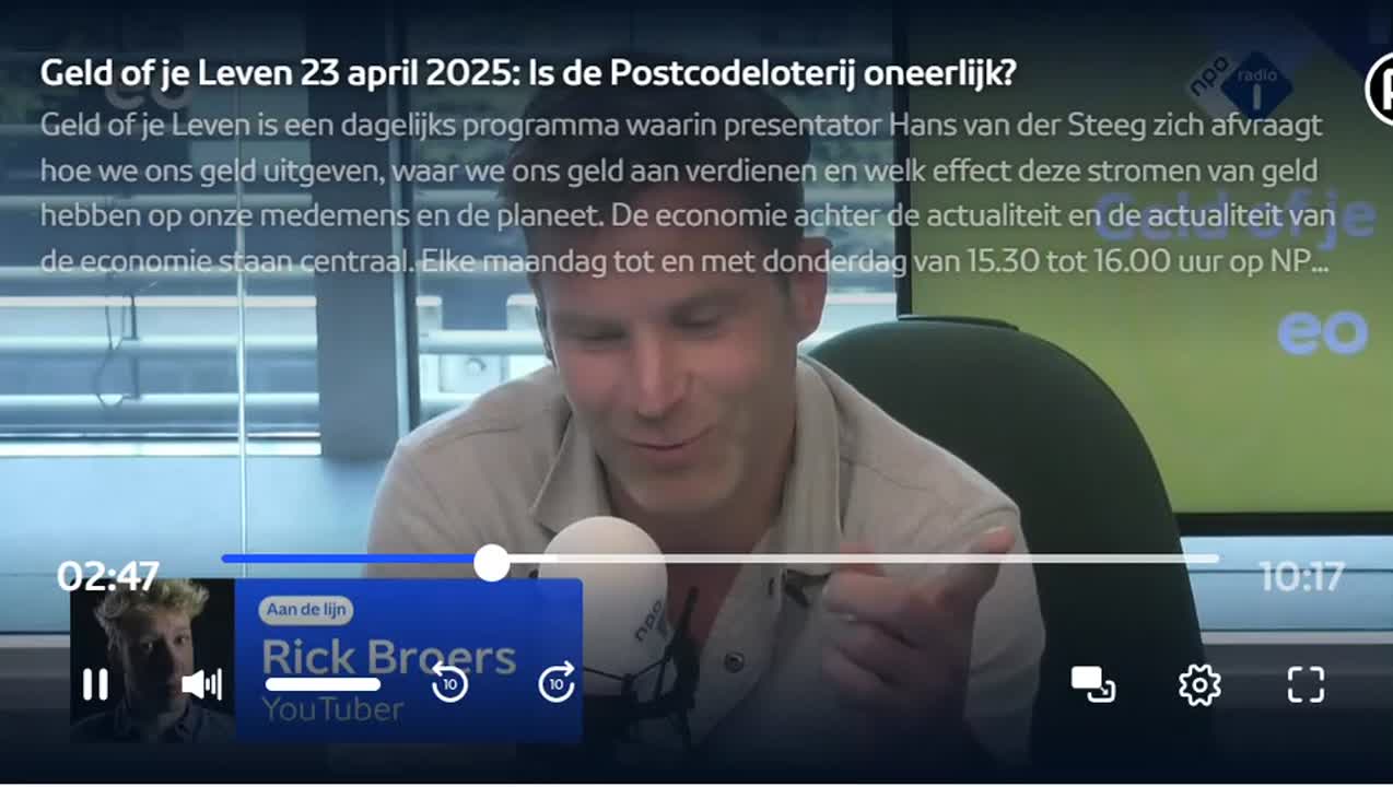 De Postcode loterij is onethisch bezig.
Eens of oneens?


Die vraag werd mij gesteld door Hans van der Steeg, presentator van 'Geld of je Leven' op NPO Radio 1. De aanleiding?

Youtuber Rick Broers alias Serpent is een burgerinitiatief begonnen tegen de Nationale Postcode Loterij , want die gaat onethisch te werk, vindt hij. 

Maar is dat wel zo? Hoe zit het met beïnvloeding door de Postcode Loterij? En heeft Ricks initiatief kans van slagen? 

Check de link in het eerste comment voor het hele interview.👇



_____
Ik schrijf en spreek over 🧠101 beïnvloedingstechnieken waaronder FOMO en Eenheid🧠. Mijn nieuwe boek 101 beïnvloedingstechnieken verscheen vorige week en is verkrijgbaar via (o.a.) Managementboek.nl en de link in mijn bio. 

#nicol101