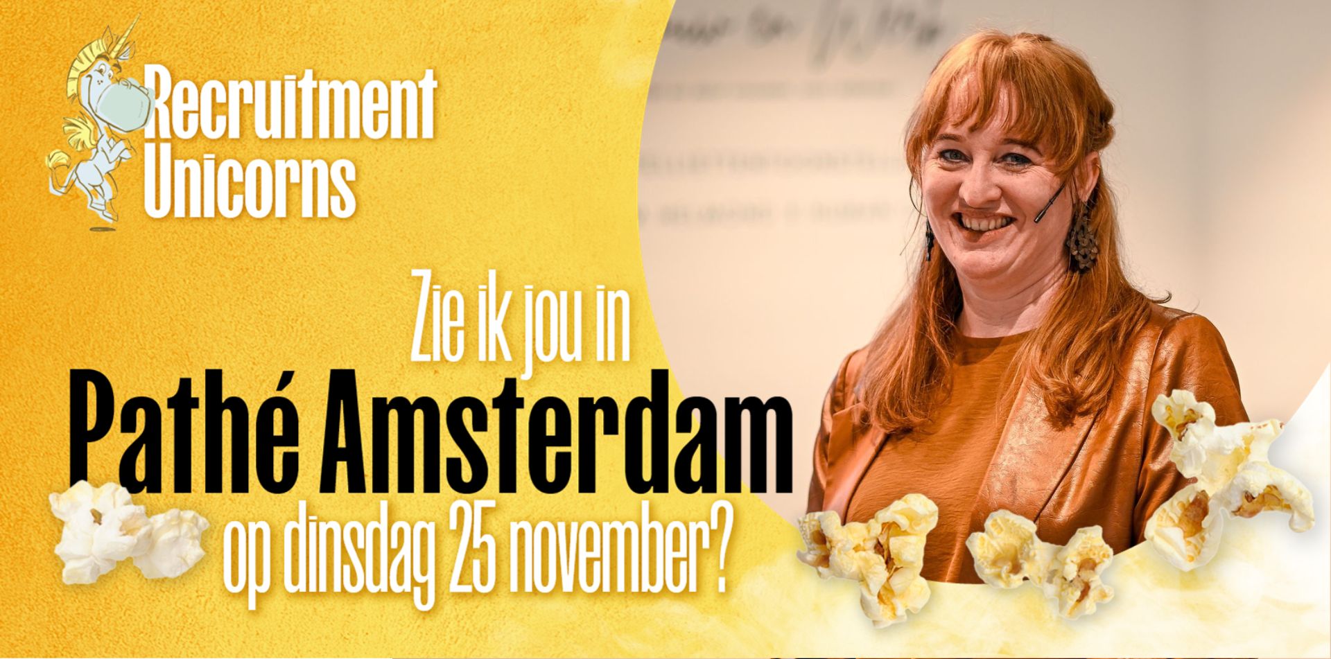 𝐃𝐞 𝐠𝐫𝐨𝐭𝐞 𝐟𝐢𝐧𝐚𝐥𝐞 𝐯𝐚𝐧 𝐨𝐧𝐳𝐞 Pathé Nederland 𝐭𝐡𝐞𝐚𝐭𝐞𝐫 𝐭𝐨𝐮𝐫 𝐝𝐢𝐭 𝐣𝐚𝐚𝐫ⵑ In Amsterdam, op dinsdag 25 november a.s. (voor 450 gasten)!

"𝐑𝐞𝐜𝐫𝐮𝐢𝐭𝐦𝐞𝐧𝐭 𝐈𝐧𝐬𝐩𝐢𝐫𝐚𝐭𝐢𝐨𝐧 𝐨𝐧 𝐒𝐭𝐞𝐫𝐨𝐢𝐝𝐬"

𝐃𝐚𝐭𝐚:
💜 Groningen 04 september 𝐮𝐢𝐭𝐯𝐞𝐫𝐤𝐨𝐜𝐡𝐭 ✅ 
💜 Utrecht 11 september 𝐮𝐢𝐭𝐯𝐞𝐫𝐤𝐨𝐜𝐡𝐭 ✅ 
💜 Breda 09 oktober 𝐮𝐢𝐭𝐯𝐞𝐫𝐤𝐨𝐜𝐡𝐭 ✅ 
💜 Zwolle 06 november 𝐮𝐢𝐭𝐯𝐞𝐫𝐤𝐨𝐜𝐡𝐭 ✅ 
💜 Amsterdam 25 november 𝗹𝗮𝗮𝘁𝘀𝘁𝗲 𝘁𝗶𝗰𝗸𝗲𝘁𝘀 𝘃𝗲𝗿𝗸𝗿𝗶𝗷𝗴𝗯𝗮𝗮𝗿 !!

Met onder andere: Martin Koolhoven , Arjan Elbers , Diana Magielsen , Dirk Driessen , Bodhi G. , Lars Evers . Peter van Spaandonk , Maarten Westerduin , Floris van Willigen, Roel C. Verburg en ik (zei de gek).

Plus  extra verrassingen tijdens de middag, gratis goodiebag met boeken, popcorn, filmvouchers en hele waardevolle waardebonnen...

Dus.. zie ik jou in Amsterdam?

#unicornsamsterdam #nicol101