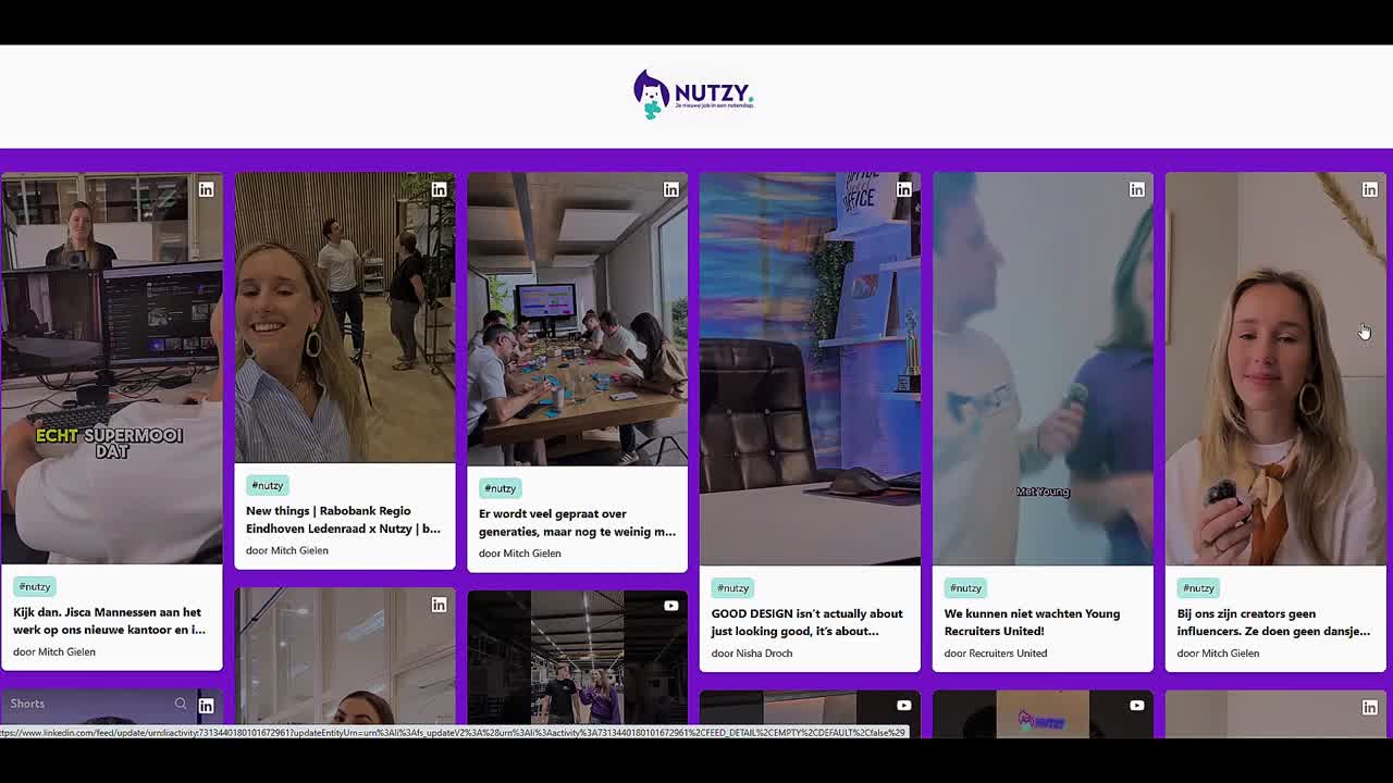 OMG Nutzy is on Selfie Squad! 🙀 

We posten best wel veel en steeds meer mensen posten over ons. Dat hadden we niet altijd in beeld en dat is zonde natuurlijk.

Tot nu, want we maken gebruik van de Selfie Squad! Alle berichten met #Nutzy komen op deze wall! We kunnen het zo posten of met een plug-in op onze website. Newsflash: er komt een nieuwe website.

Check it out: https://lnkd.in/e55B9iQB

Zelf ook zo'n wall? We zijn een van de exclusieve partners dus bestellen kan via ons.

Nutzy | by Purple Squirrel Effect

#nutzy #selfie #digitaal
