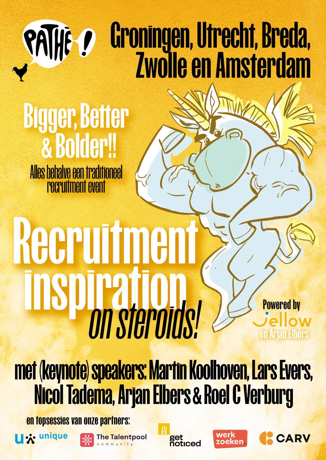 𝑾𝒂𝒂𝒓 𝒉𝒂𝒂𝒍𝒕 𝑮𝒂𝒔𝒕𝒐𝒏 𝑺𝒕𝒂𝒓𝒓𝒆𝒗𝒆𝒍𝒅 𝒛𝒊𝒋𝒏 𝒊𝒏𝒔𝒑𝒊𝒓𝒂𝒕𝒊𝒆 𝒗𝒂𝒏𝒅𝒂𝒂𝒏.ᐣ 𝑾𝒂𝒂𝒓𝒐𝒎 𝒎𝒐𝒆𝒕 𝒆𝒆𝒏 𝒈𝒐𝒆𝒅 𝒗𝒆𝒓𝒉𝒂𝒂𝒍 𝒋𝒖𝒊𝒔𝒕 "𝒔𝒄𝒉𝒖𝒓𝒆𝒏".ᐣ 𝑾𝒂𝒕 𝒊𝒔 𝒆𝒆𝒏 𝟏-𝟐-𝟑 𝒕𝒋𝒆.ᐣ 𝑾𝒂𝒕 𝒌𝒖𝒏 𝒋𝒆 𝒎𝒆𝒕 𝒅𝒆 𝒇𝒐𝒓𝒎𝒖𝒍𝒆 "𝑲𝑳𝑶𝑶𝑰".ᐣ 𝑾𝒂𝒂𝒓𝒐𝒎 𝒉𝒆𝒃 𝒋𝒆 𝒆𝒆𝒏 𝒗𝒆𝒓𝒉𝒂𝒂𝒍 𝒏𝒐𝒅𝒊𝒈 𝒗𝒐𝒐𝒓 𝒆𝒍𝒌𝒆 𝒉𝒊𝒓𝒊𝒏𝒈𝒎𝒂𝒏𝒂𝒈𝒆𝒓 𝒐𝒐𝒊𝒕.ᐣ 𝑬𝒏 𝒏𝒐𝒈 𝒗𝒆𝒆𝒍 𝒎𝒆𝒆𝒓...

Kom het ontdekken in de Pathe Theater voorstelling:

"𝐑𝐞𝐜𝐫𝐮𝐢𝐭𝐦𝐞𝐧𝐭 𝐈𝐧𝐬𝐩𝐢𝐫𝐚𝐭𝐢𝐨𝐧 𝐨𝐧 𝐒𝐭𝐞𝐫𝐨𝐢𝐝𝐬 ❤️"

Bigger, Better and Bolder en dat alles in een relax-seat... 


𝐇𝐞𝐭 𝐩𝐫𝐨𝐠𝐫𝐚𝐦𝐦𝐚 𝐨𝐧 𝐬𝐭𝐞𝐫𝐨𝐢𝐝𝐬 

Dagvoorzitter Nicol Tadema (hoe werkt inspiratie nou eigenlijk)?

Freelancers zijn toch geen paperclips van Lars Evers 
Niet afwijzen, maar doorverwijzen van The talentpool community 
Intermezzo van Nutzy | by Purple Squirrel Effect over inspiratie van Gen-Z
AI in recruitment ontketend – van potentie naar impact van Carv
Rijden op de skills rodeo, met Diana Magielsen van Unique
Mini masterclass grapjes en humor van topartiest Roel C. Verburg

Pauze (ja met popcorn)

De kunst van storytelling van Martin Koolhoven filmmaker en regisseur
Even over die tekst van Werkzoeken.nl
Web van de toekomst met Dirk Driessen van Getnoticed 
Guerilla Recruitment van Arjan Elbers 


𝐌𝐚𝐚𝐫 𝐞𝐫 𝐢𝐬 𝐦𝐞𝐞𝐫:

He?! Ja natuurlijk, het is "Recruitment Inspiration On Steroids". Extra verrassingen tijdens de middag, gratis goodiebag met boeken, popcorn, filmvouchers en hele waardevolle waardebonnen...

𝐃𝐚𝐭𝐚:

💜 Groningen 04 september 𝐮𝐢𝐭𝐯𝐞𝐫𝐤𝐨𝐜𝐡𝐭 ✅ 
💜 Utrecht 11 september 𝐮𝐢𝐭𝐯𝐞𝐫𝐤𝐨𝐜𝐡𝐭 ✅ 
💜 Breda 09 oktober 𝐮𝐢𝐭𝐯𝐞𝐫𝐤𝐨𝐜𝐡𝐭 
💜 Zwolle 06 november tickets verkrijgbaar - 𝐦𝐢𝐧𝐝𝐞𝐫 𝐝𝐚𝐧 30
💜 Amsterdam 25 november tickets verkrijgbaar 


Dus kom naar Zwolle of Amsterdam! 𝑻𝒊𝒄𝒌𝒆𝒕𝒔 𝒔𝒍𝒆𝒄𝒉𝒕𝒔 € 𝟗𝟓 (ex btw)

https://lnkd.in/efswjpnv

Ben er snel bij! Laat je inspireren❤️

#recruitmentunicorns #unicornsgroningen #unicornsutrecht 
#unicornsbreda #unicornszwolle #unicornsamsterdam
