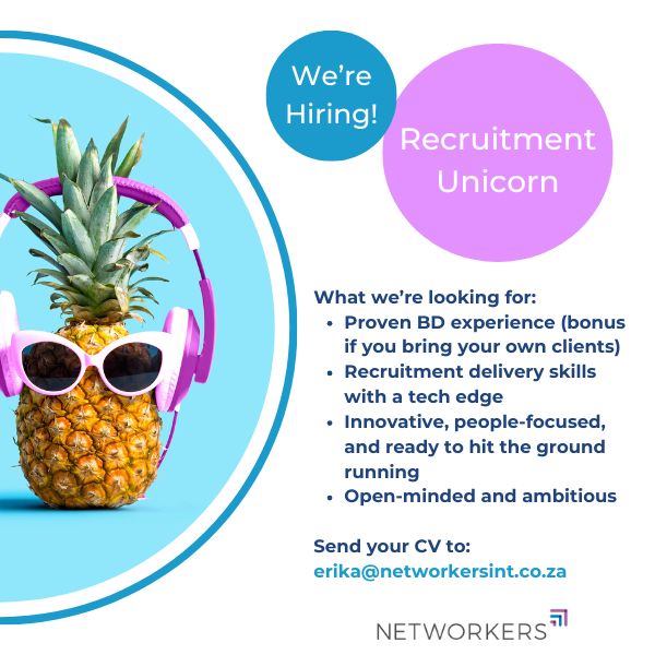 📢 We’re on the hunt for a 360 Recruitment Consultant!

Do you have the charisma to build strong client relationships, the ambition to hit your targets, and the skill to connect exceptional talent with their ideal roles?

📍 Based in Cape Town | 🦄 Unicorns encouraged to apply

Apply here 👉 https://lnkd.in/daBMxGYP

#WeAreHiring #RecruitmentConsultant ##HiringNow #JoinOurTeam #CapeTownJobs #RecruitmentUnicorns #Networkers #PeopleAtTheHeart