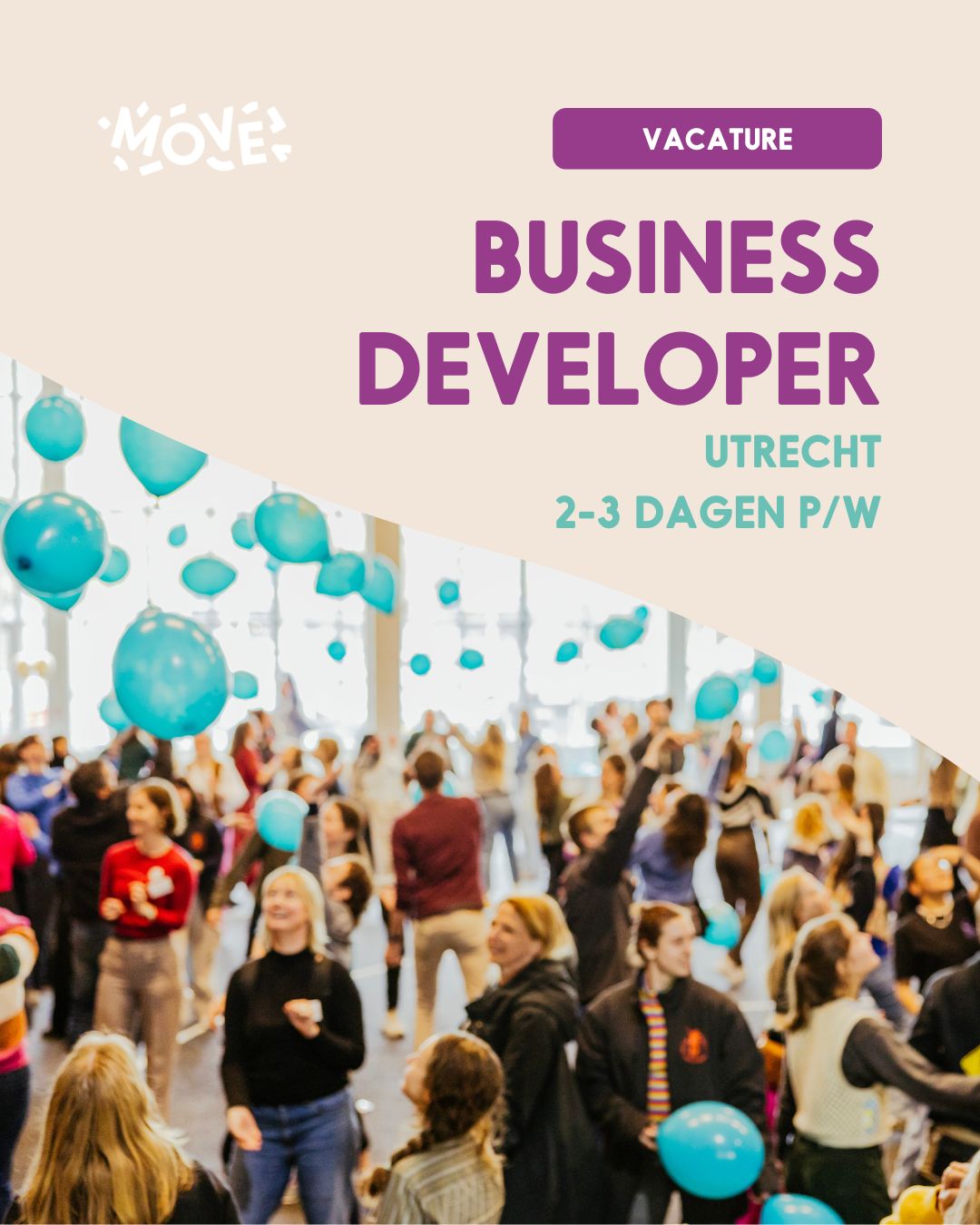 Fijn om deze mooie versterking bij Move te delen. 
Bij Move werken we elke dag aan gelijke kansen voor kinderen en jongeren. 
We zoeken een Business Developer die strategie, samenwerking en groei weet te verbinden om zo onze maatschappelijke impact verder te vergroten.
Samen met onze partners en fondsen bouwen we verder aan duurzame kansen en een organisatie die in beweging blijft. 

💬 Deel je dit bericht of tag je iemand die hier perfect bij past?